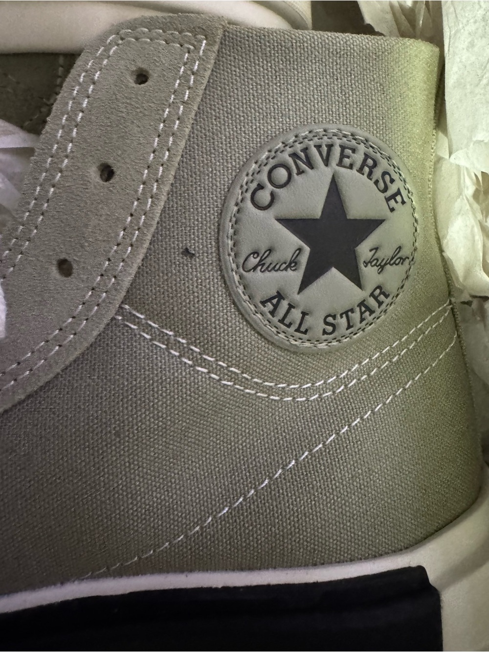 Converse Women's High-Top Sneakers in Sage Green - Picture 10 of 10